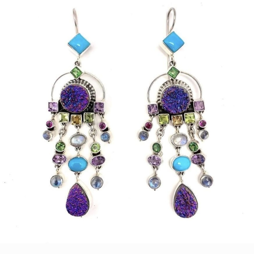 NICKY BUTLER LIMITED EDITION RAJ COLLECTION 925 Sterling Silver NB Earrings